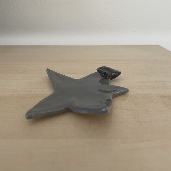 Handmade Jewelry Trinket Dish Star Birds Ceramic Clay Signed “Lean Dog Pottery” - Picture 5 of 10